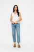 Joelle-Textured Vee Neck Tank